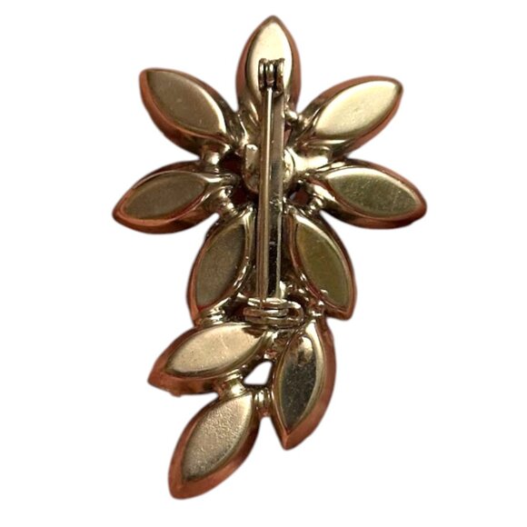 Vintage Mid-Century Blue Rhinestone Floral Brooch - Attributed to Juliana D&E - Picture 2 of 2